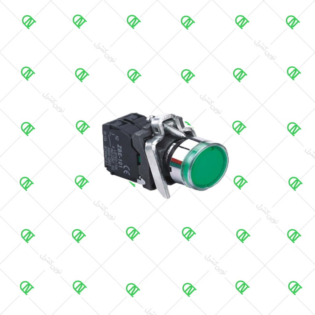[GXB4-BW3361] شستی رنگ سبز چراغدار مدل GXB4-BW3361